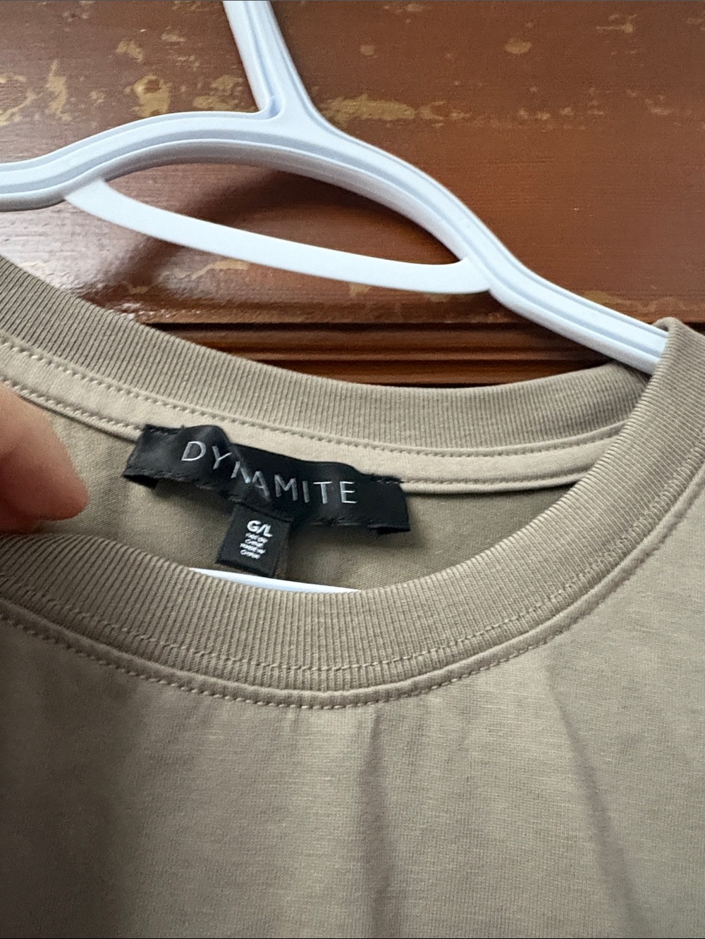 Dynamite Taupe Ruched Short-Sleeve Dress - Picture 2 of 4